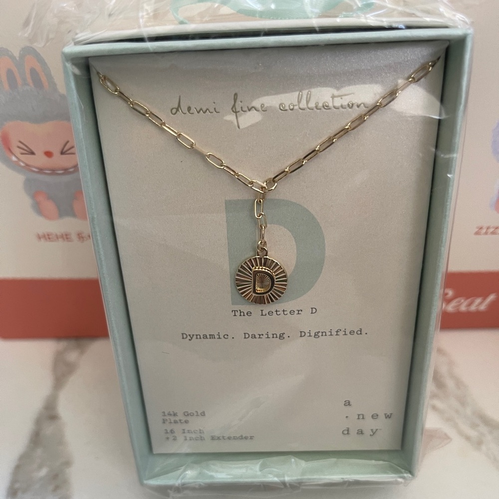 Letter D initial necklace